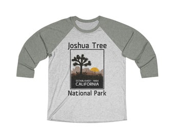 Joshua Tree National Park | Unisex Tri-Blend 3/4 Raglan Tee
