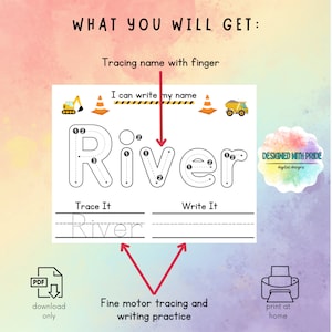 Custom Name Tracing Practice. Personalized Name. Name Spelling Practice ...