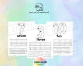 Number Tracing Practice | PreK, Kindergarten (Digital Download)