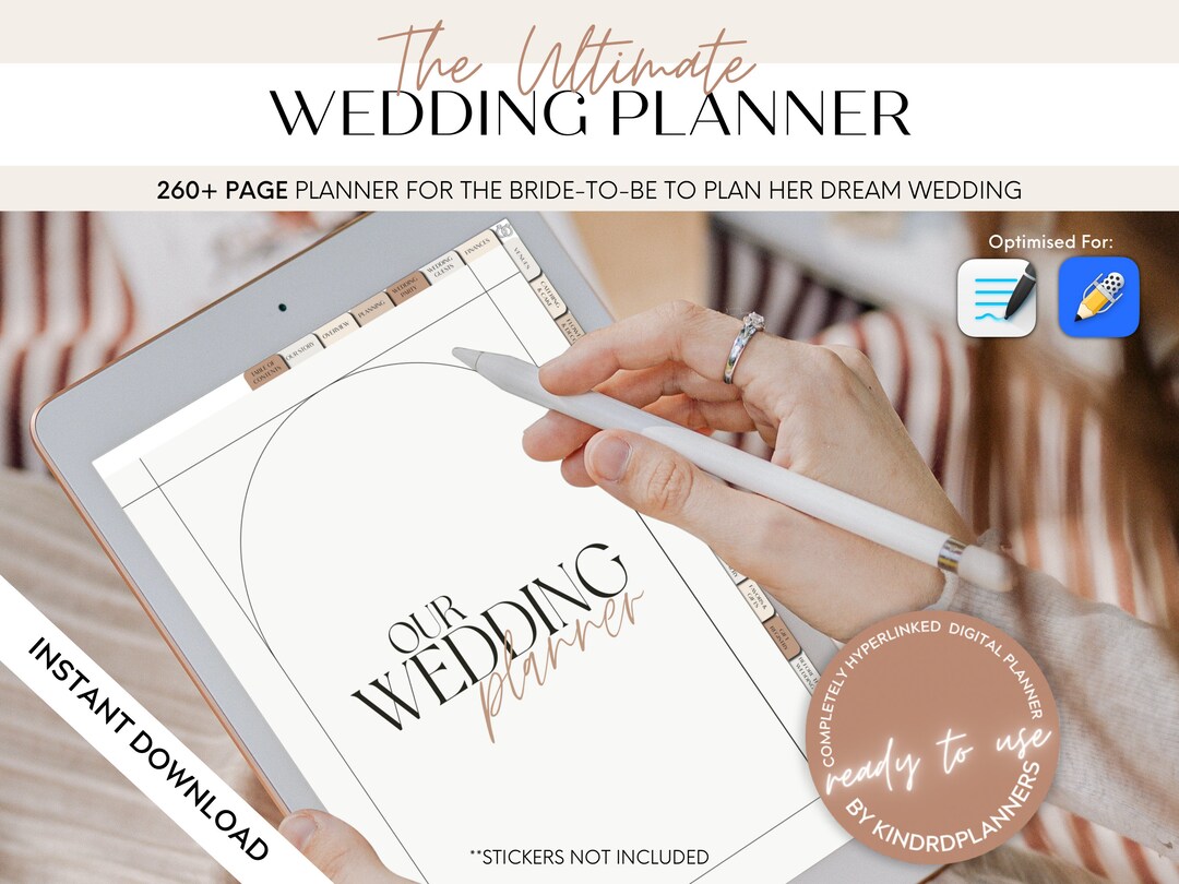 Best Wedding Planner for iPad Wedding Guide, Goodnotes & Notability