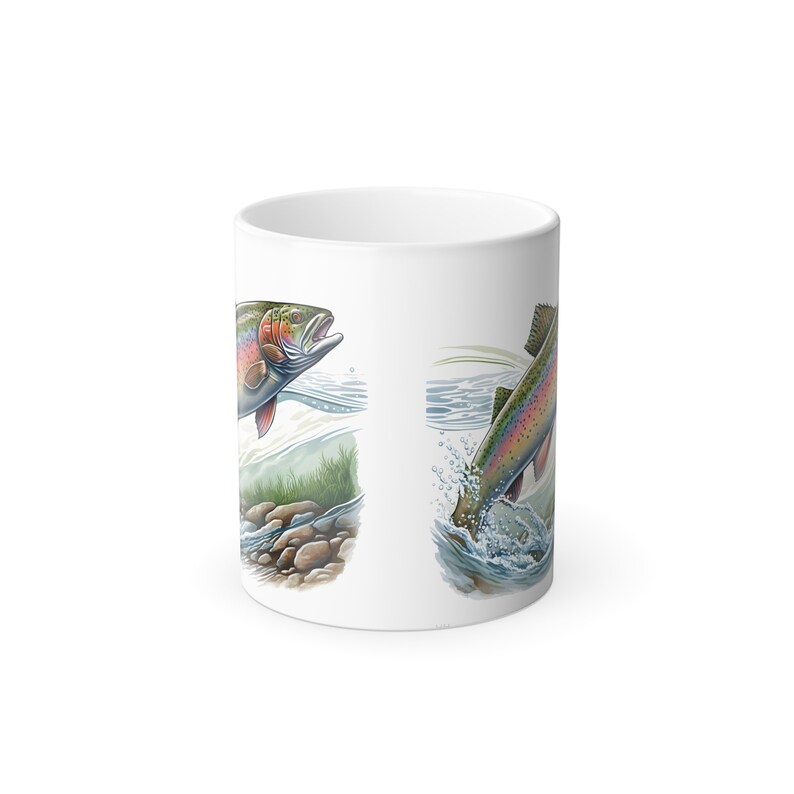 Color Changing Trout Mug Color Changing Fish Mug Bass Fish Mug