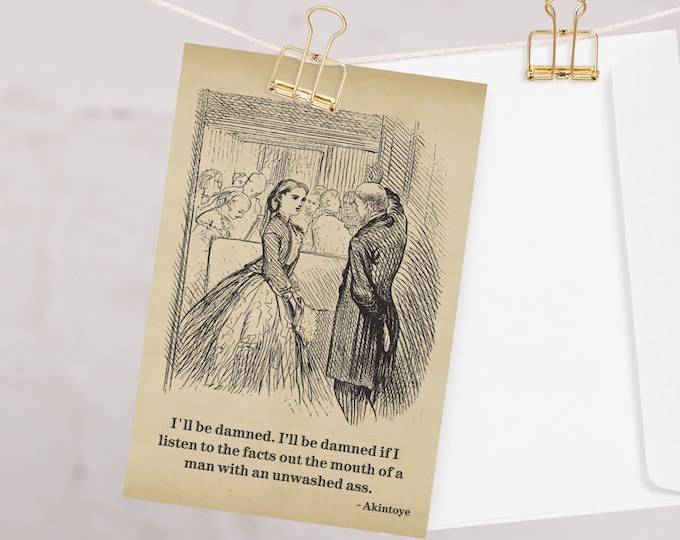 Inappropriate Funny Vintage style Greeting Card for Any Occasion | Smart Ass Greetings | Sarcastic Card