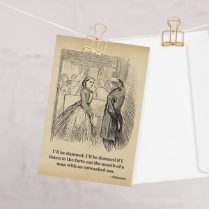 Inappropriate Funny Vintage style Greeting Card for Any Occasion | Smart Ass Greetings | Sarcastic Card