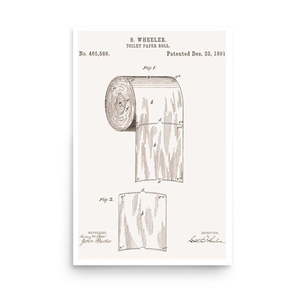 Toilet Blueprint Poster Etsy