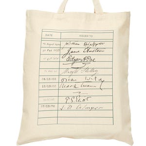 Library Card Tote Bag | Book Lover Canvas Bag for Library or Bookstore | Bibliophile Gift | Perfect for Readers & Bookworms