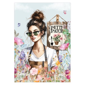 Petty Patch Card | Gardener Gift | Plant Lover | Horticulture Greetings| Botanical Garden | Best Friends Notecard
