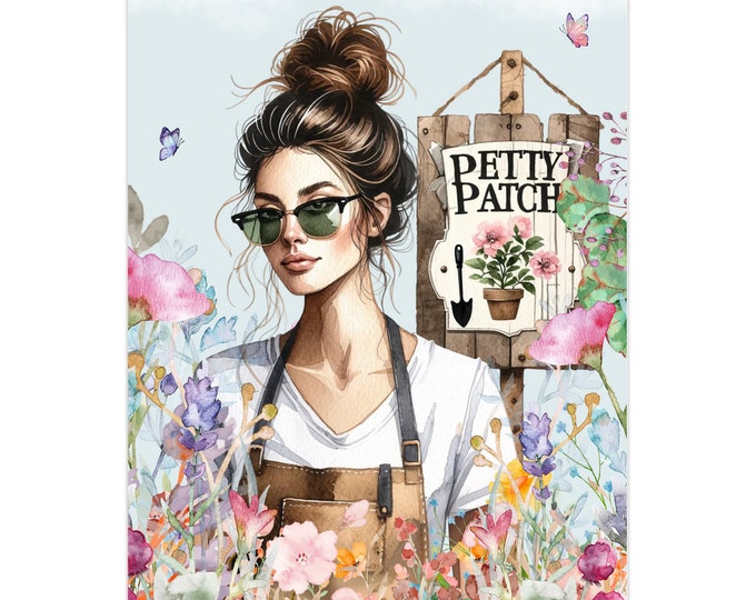 Petty Patch Card | Gardener Gift | Plant Lover | Horticulture Greetings| Botanical Garden | Best Friends Notecard | Hilarious Friends
