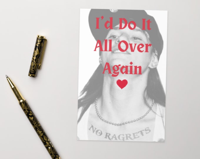 No Ragrets Card, Funny Anniversary Card, Funny Romance Card, Hilarious Love Card, True Romance Greeting Card
