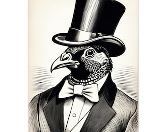 Pun Greeting Card with Hilarious Punny Bird Design, Unique Quirky Greeting for Birthday, Friend & Humor Gifts