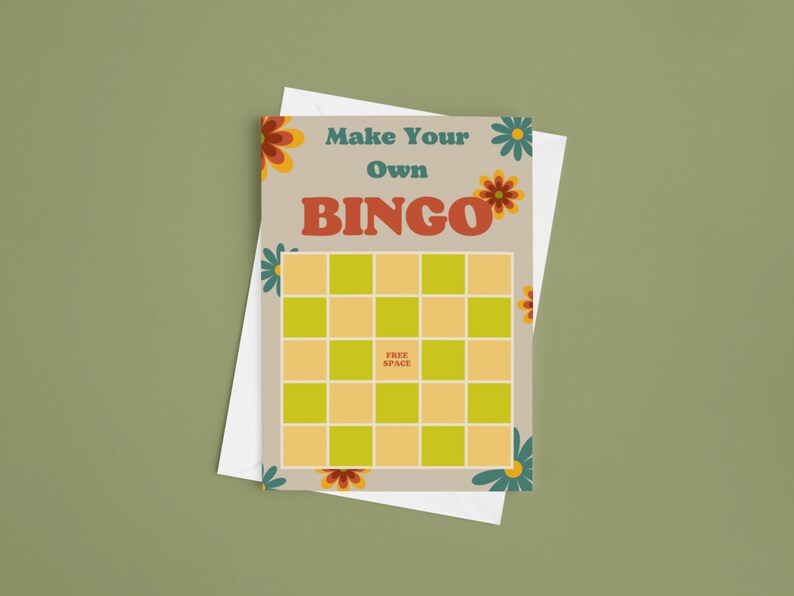 Make Your Own Bingo Cards Pack of 25 Doublesided Customizable Bingo