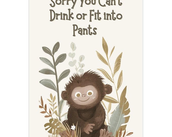 Inappropriate Baby Shower Card | Wine Friend Greeting | Having A Baby | Funny Pregnancy Note | New Infant Postcard