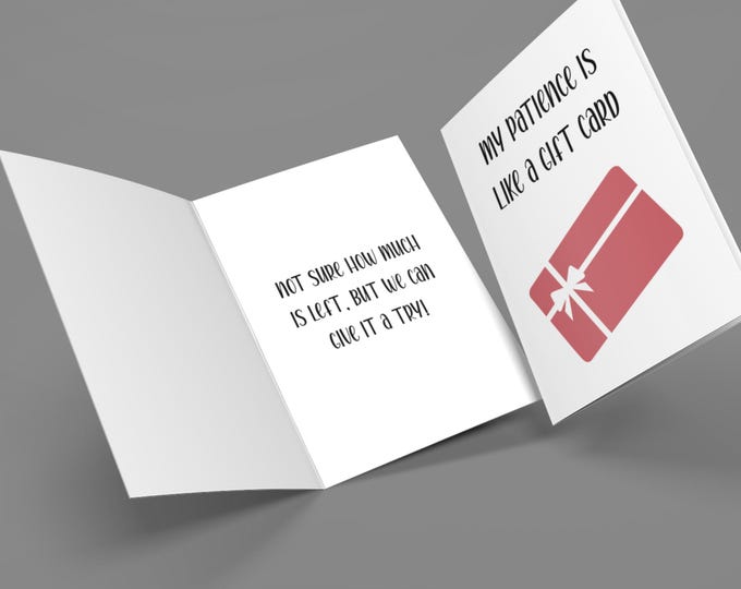 Impatient Greeting Card | Funny Gift For Friends | Snarky Postcard | Hilarious Greeting