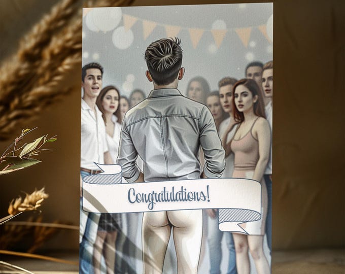 Gender Reveal Card | Funny Baby Shower Gift | Hilarious New Baby Congratulations | Unique Keepsake