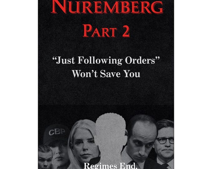Political Postcard | Nuremberg Trials | Letters for Senate and House | Politics Cards | Movie Parody