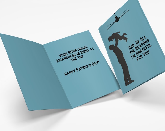 Funny Fathers Day Card | Situational Awareness | Hilarious Cards | Best Dad Ever | Dad Greeting Card | Happy Fathers Day