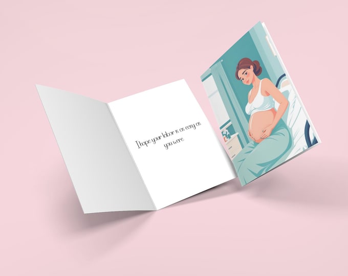 Funny Baby Shower Card | Inappropriate Pregnancy Greeting | Hilarious Gift for Sister & Friends