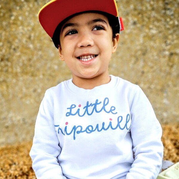 Sweat-shirt à Capuche Enfant "Little Fripouille" - Blanc