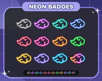 Anime Cloud Twitch Badges | Sub/Bit Stream Icons | Digital Download
