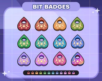 Ouija Planchette Twitch Badges | Sub/Bit Stream Icons | Digital Download