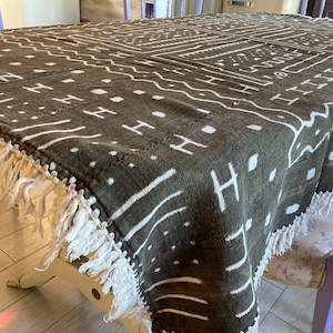 Bogolan 2 colors/Mud cloth/Fabric/Tapestry/Handwoven/Mali/Tribal/Authentic Bogolan115x175cm