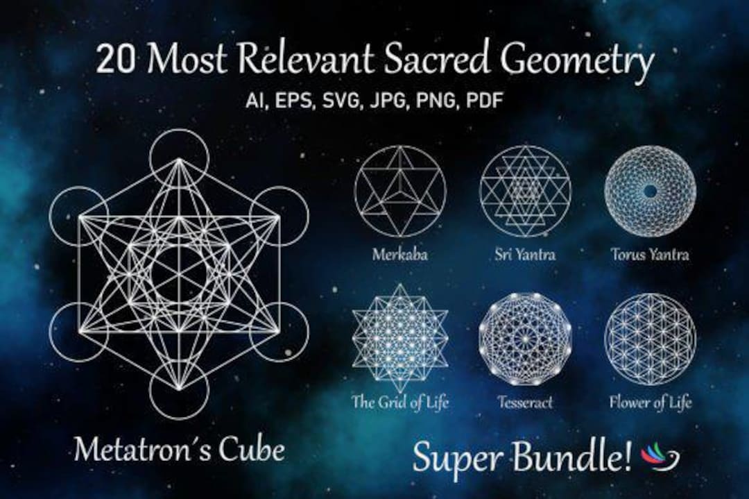 Sacred Geometry SVG Bundle | 20 Designs for Cricut & Laser Cutting | AI ...