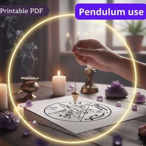 Radionics Chart Printable, Tetragrammaton Seal for Pendulum Dowsing, Energy Amplifier, Spiritual Protection Digital Download