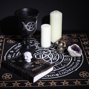Orakeltuch - Tarotkartentuch - Matte für Tarotlesungen - Tarot-Lesetuch - Tarot-Aufstrichtuch, heilige Geometrie