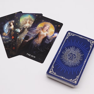 GODDESS TAROT DECK met gids – Feminine Energy Oracle, 78 prachtig geïllustreerde kaarten, Divine Feminine Tarot voor beginners