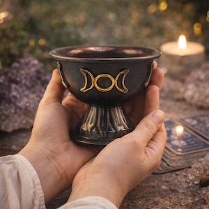 Handgefertigte Ritualschale aus Kupfer, Opferschale in Form des Lebensbaums, Altaraufsatz zum Ausräuchern, Räuchergefäß, spirituelle Werkzeuge, Hexenbedarf