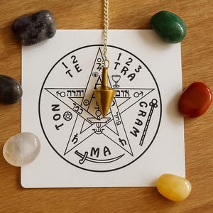 Tetragrammaton Radionics Chart, Printable Sacred Geometry Template for Energy Healing, Pendulum Dowsing Quantum Tables | A4 Digital Download