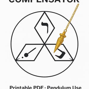 Mindtron Compensator Radionics Chart, Printable A4 for Energy Balancing & EMF Protection, Pendulum Dowsing Template, Quantum Healing