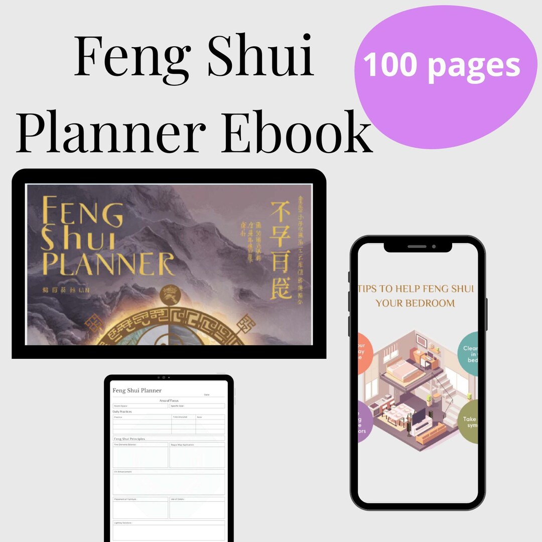 Feng Shui Planner Ebook, 100-page Digital Guide for Home & Office Harmony, Feng Shui Digital ...