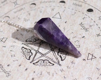 Amethyst Pendulum, Seduction Spell Ritual Kit, Midnight Oud Incense & Divination Map, Witchcraft Set for Magnetism, Calm, Psychic Awareness