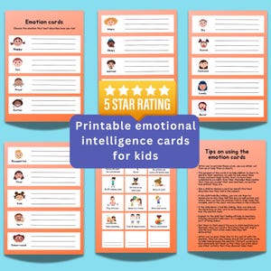 Conjunto de cartas de inteligência emocional para crianças