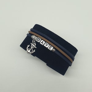 Handmade Personalised Name Bracelet for Men and Boys