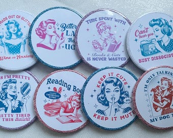Podstawki z zabawnymi cytatami, sarkastyczna sztuka dla kobiet w stylu vintage, prezent z sarkastycznym humorem