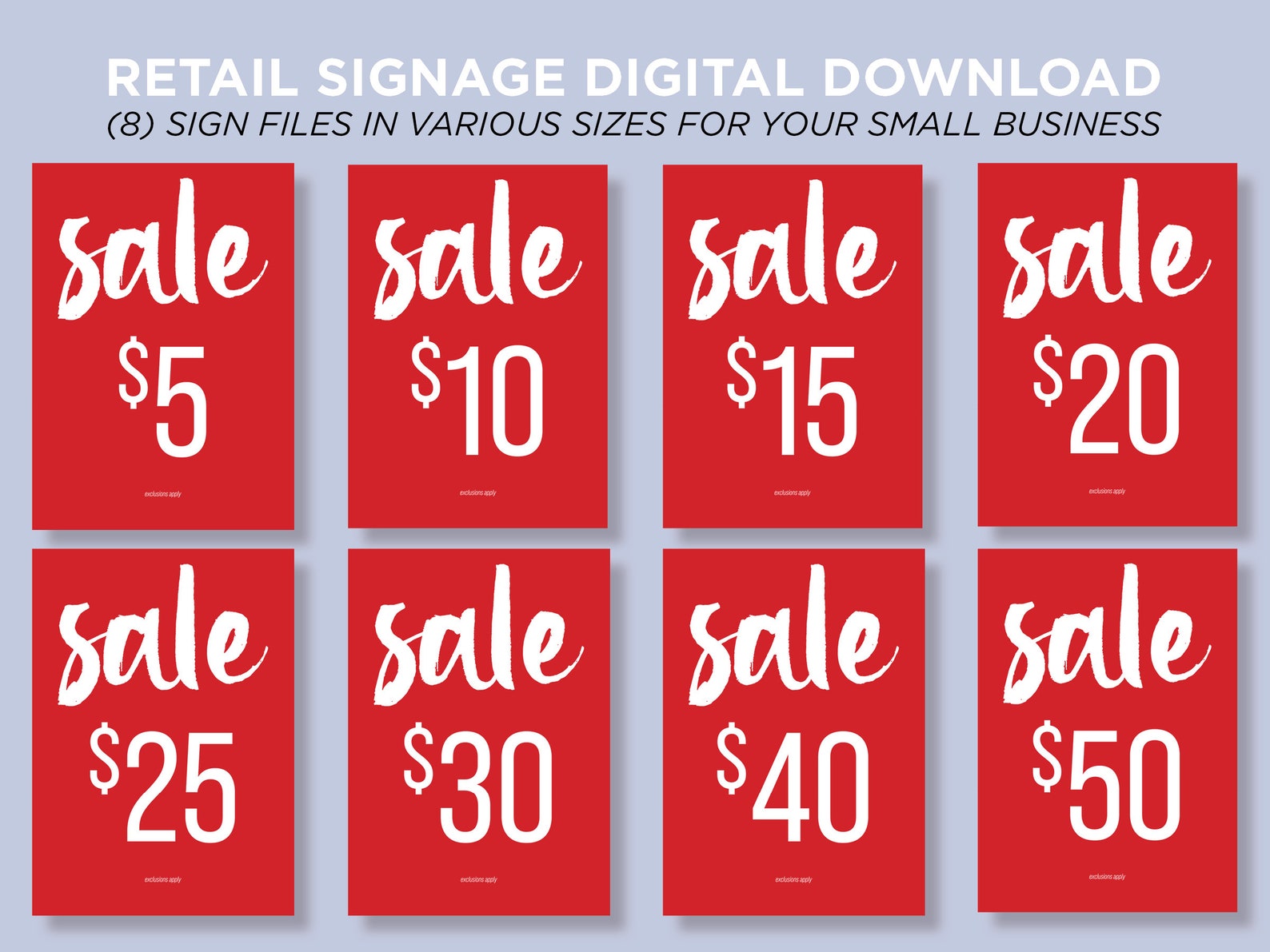 Selling Rice Signage Retail Price Signage Bundle, Modern Minimalist Design (digital Download ...