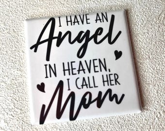Mom in Heaven Magnet - Angel Memorial, Mother Remembrance