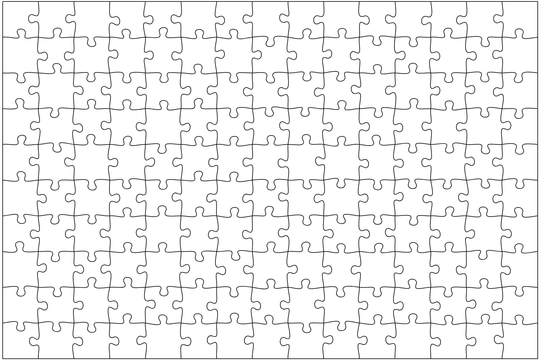 Customizable Puzzle Template Size and Piece Count of Your Choice Etsy
