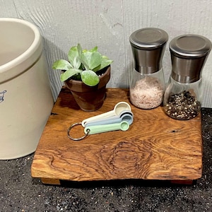 Reclaimed Wood Live Edge Riser: Rustic Modern Display Stand