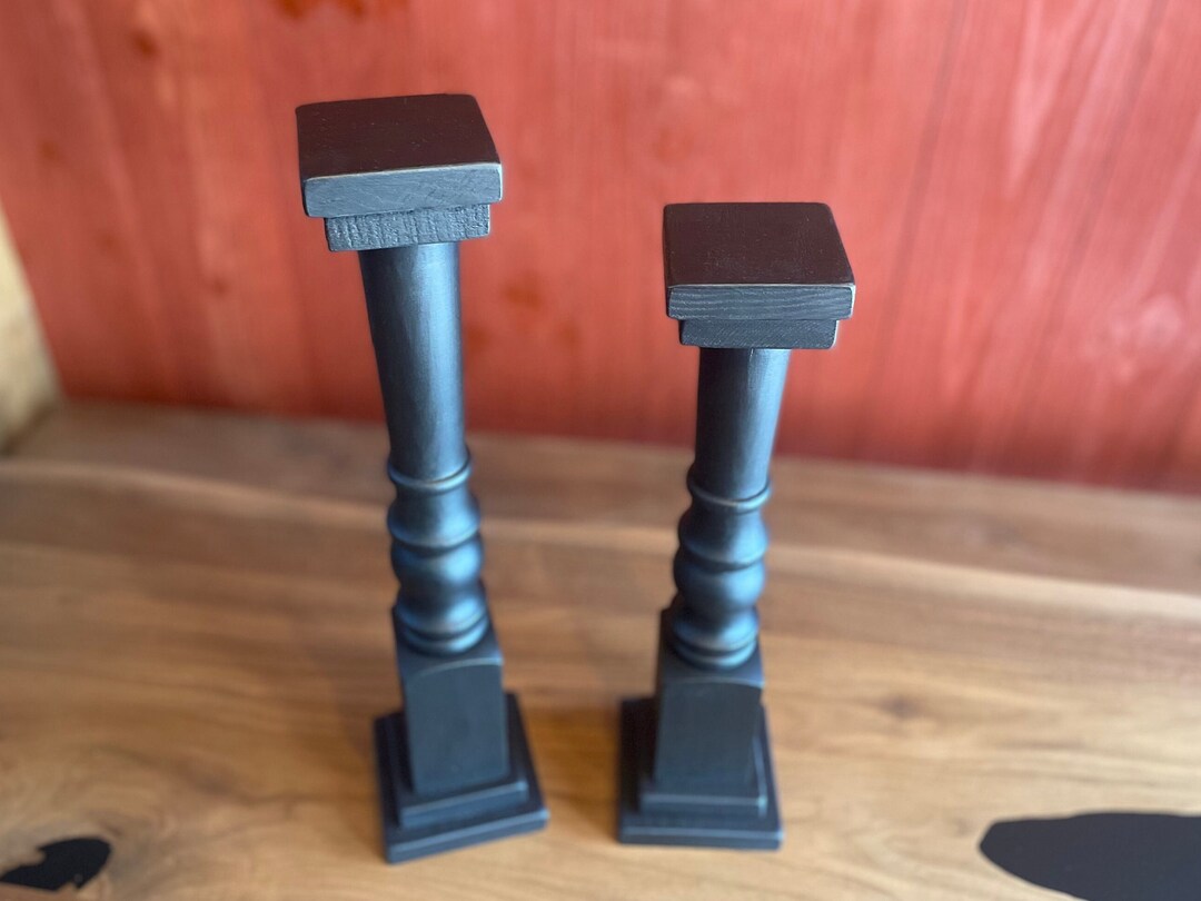 Wood Candlestick, Upcycled Baluster, Farmhouse Candle Holder, Mantel Decor, Rustic Spindle