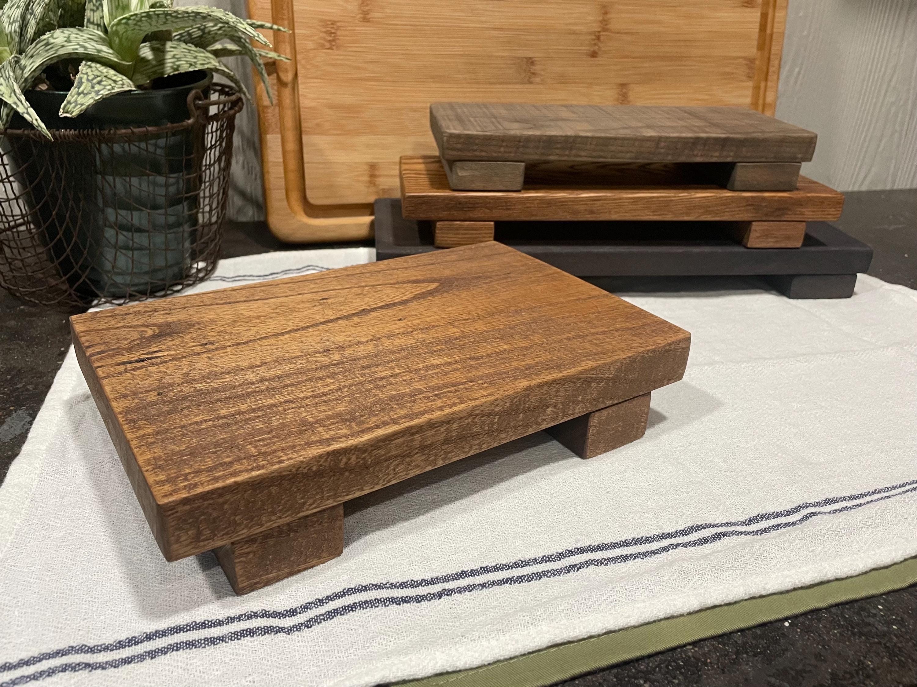 Reclaimed Wood Riser: Rustic Farmhouse Decor, Candle Display