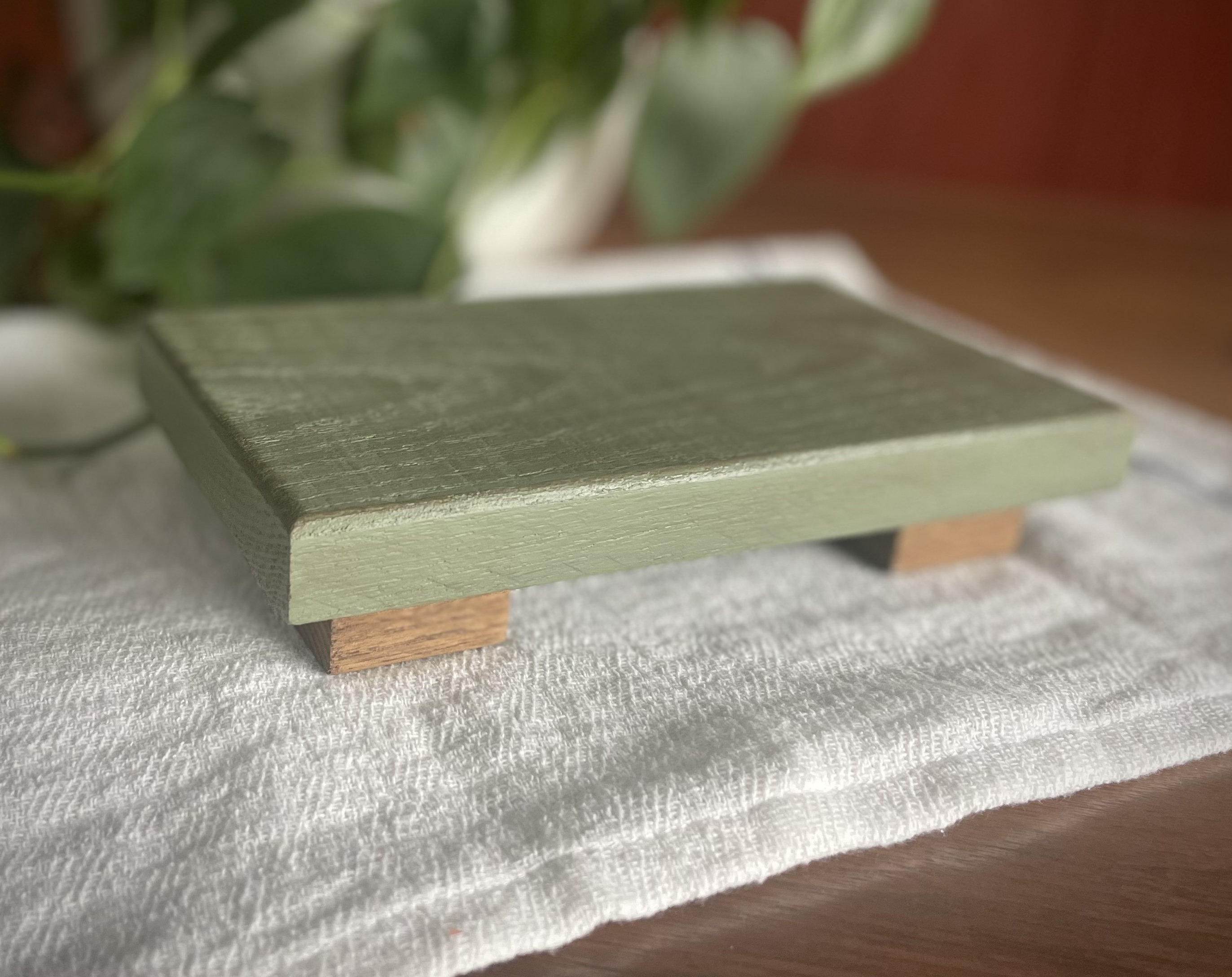 Vanity Step Riser Sage Green Farmhouse Wood Riser, Vanity Tray, Soap Riser, Kitchen Sink ...