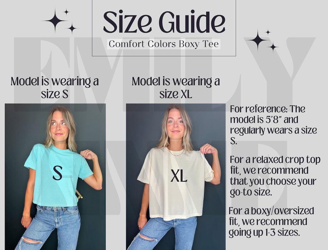 Oversized Comfort Colors 3023cl Size Chart Comfort Colors Size Chart ...