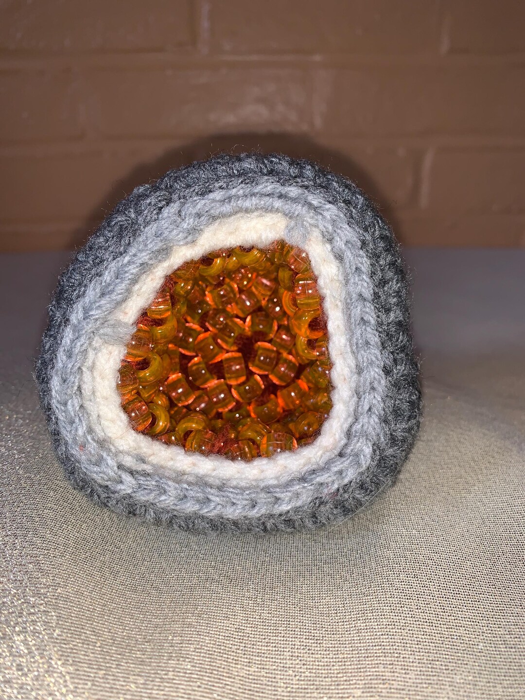 Handmade Crocheted Geode Brown and Orange - Small - Etsy