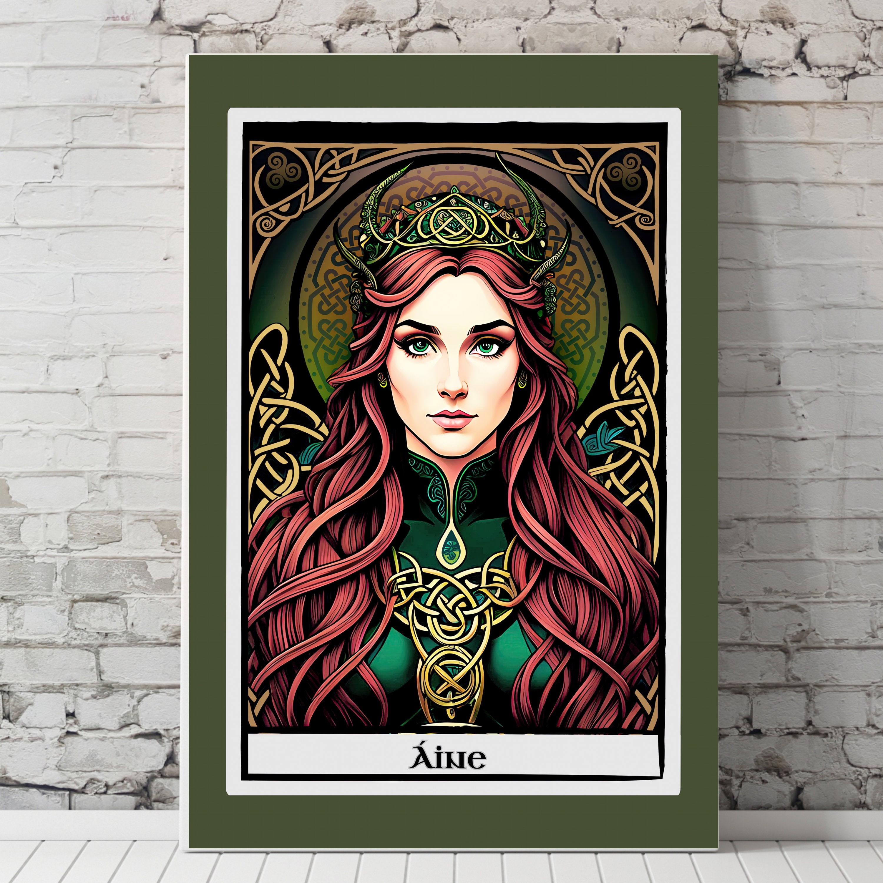 Celtic Goddess Aine Art Poster Print, Irish Mythology Summer Solstice ...