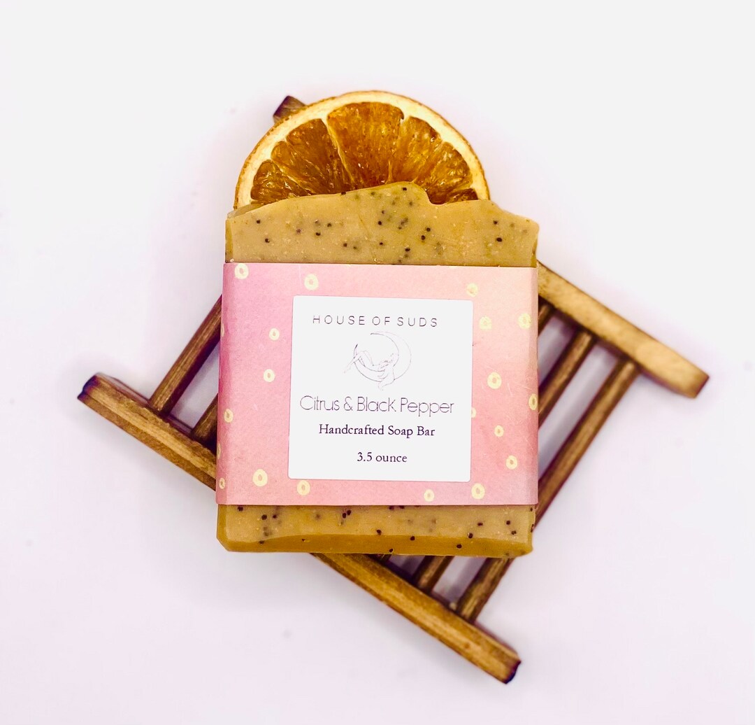 Citrus and Black Pepper Natural Exfoliatingsoap, Handcrafted, Natural