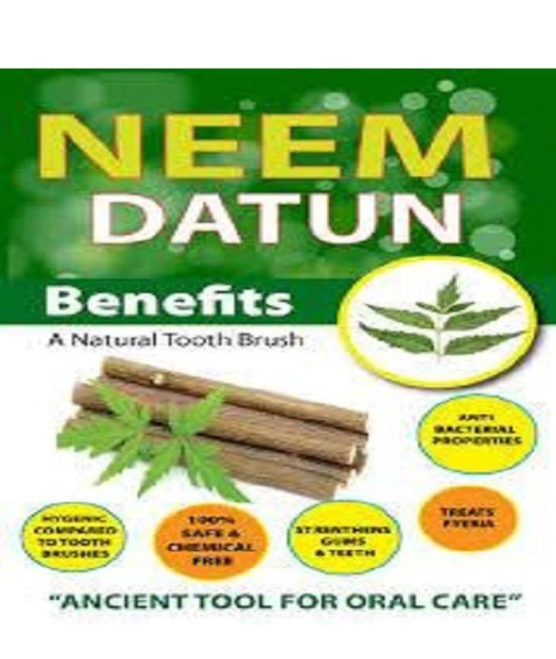 Neem Stick Neem Datun Chew Sticks for Oral Care 100 Natural Etsy