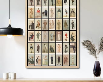 Vanity Fair Caricature Print, British Magazine, Masculine Office Art