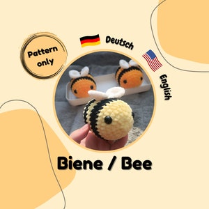 Instructions for crocheting, bee, amigurumi